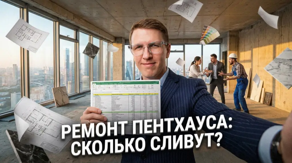 Пентхаус без отделки в Москве: как рассчитать бюджет на ремонт