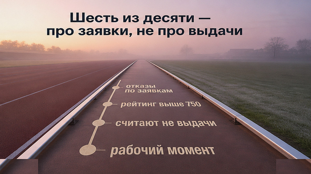 Сравнение доли отказов по заявкам и реального объема выдачи ипотеки