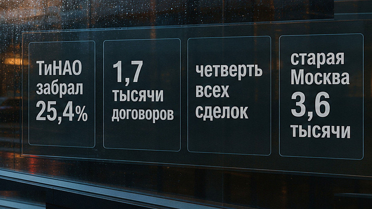 Распределение сделок по ДДУ между ТиНАО и старой Москвой