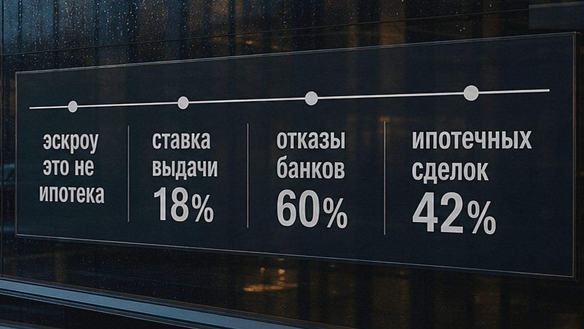 Метрики эскроу-счетов, отказов банков и ипотечных сделок