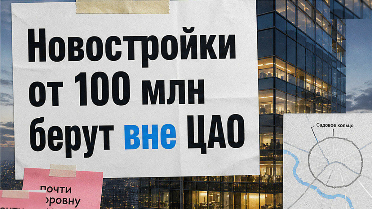 Элитные новостройки от 100 млн продают почти столько же вне ЦАО
