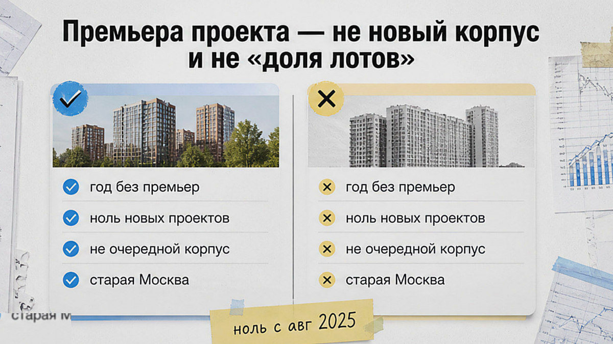 Схема: чем премьера жилого комплекса отличается от нового корпуса