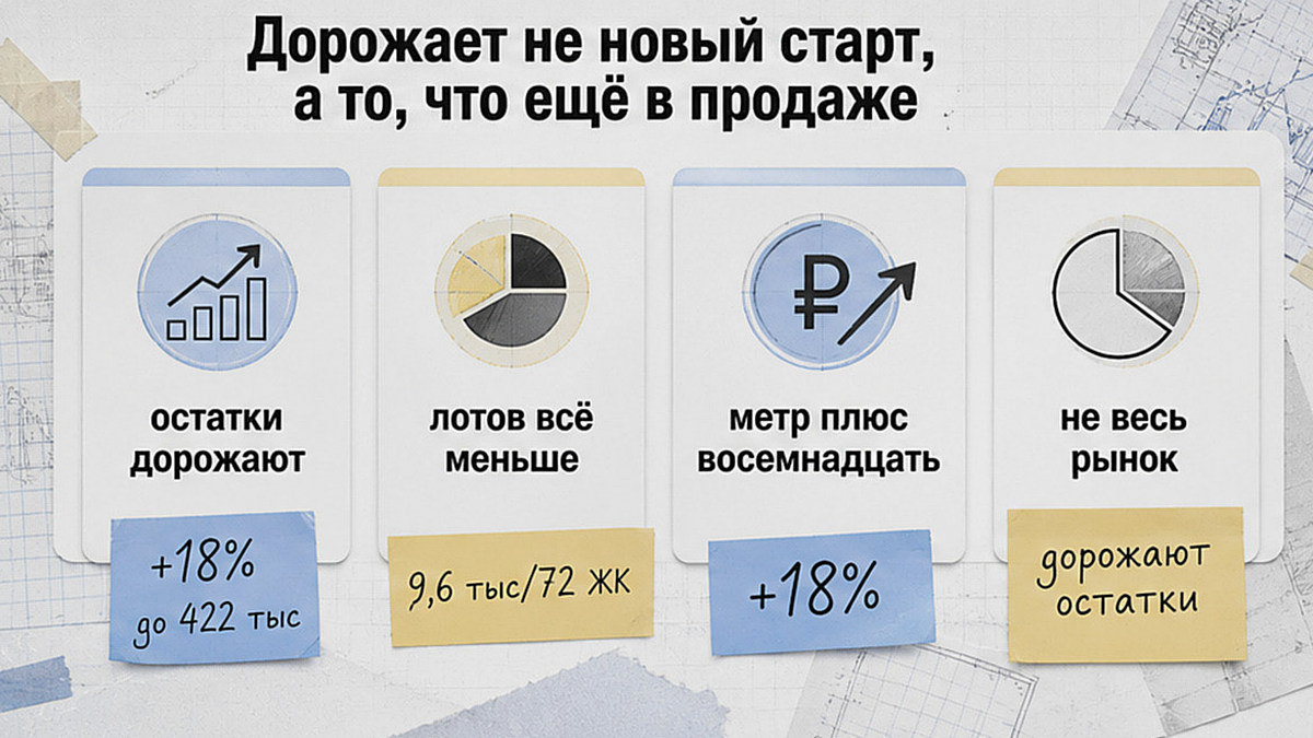 Инфографика: в старой Москве дорожают остатки комфорта, а не новые старты