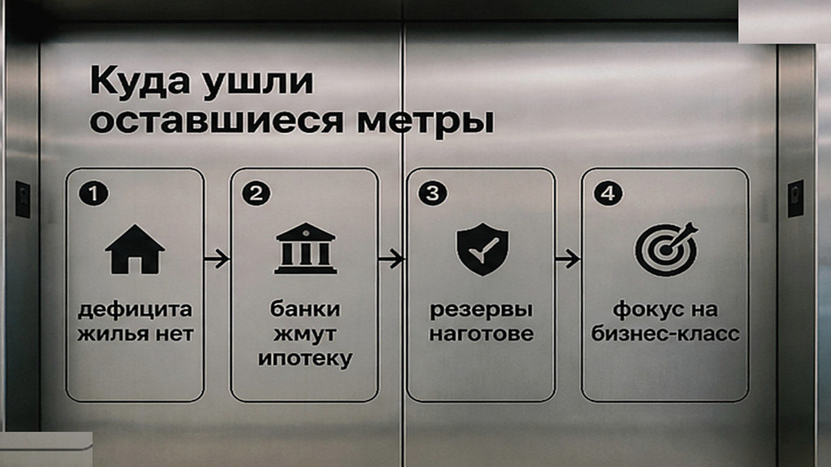 Схема распределения объёмов жилья, факторов ипотеки и резервов девелоперов