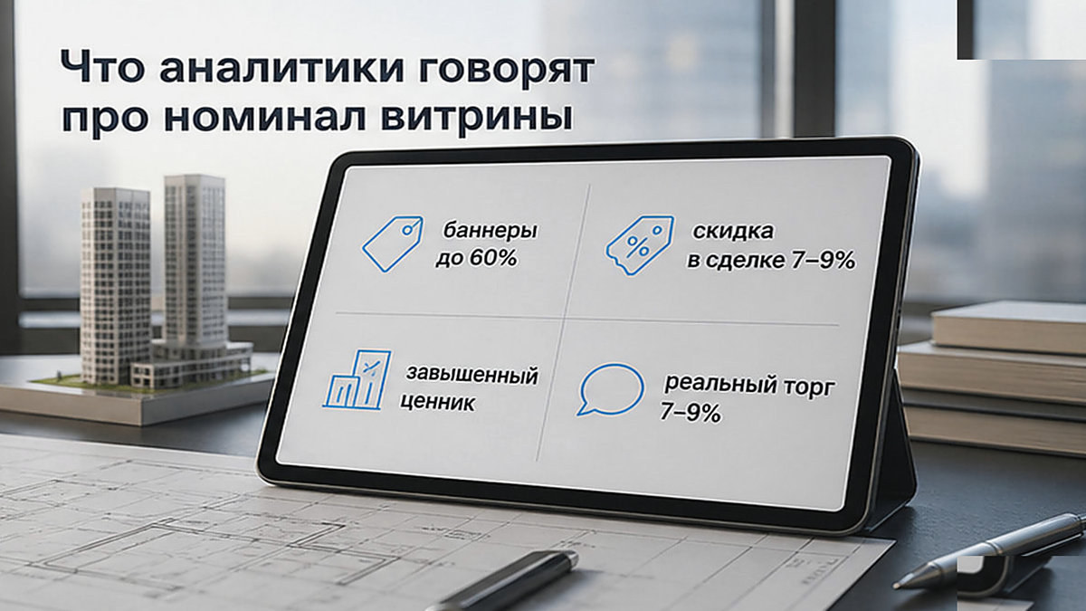 Сравнение рекламных скидок до 60% и реального торга в сделках с новостройками