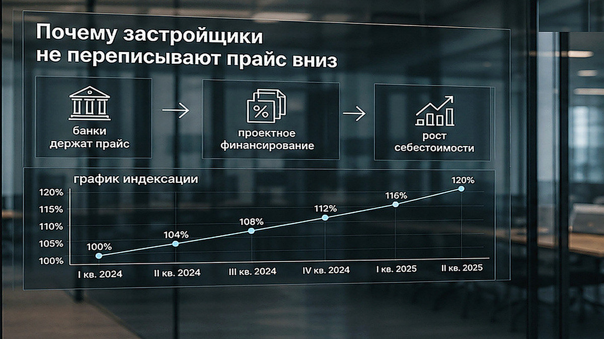 Схема влияния проектного финансирования и индексации на цены застройщиков