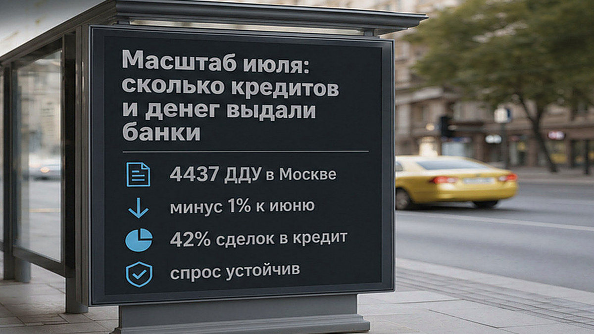 Статистика сделок с новостройками и ипотекой в Москве за июль
