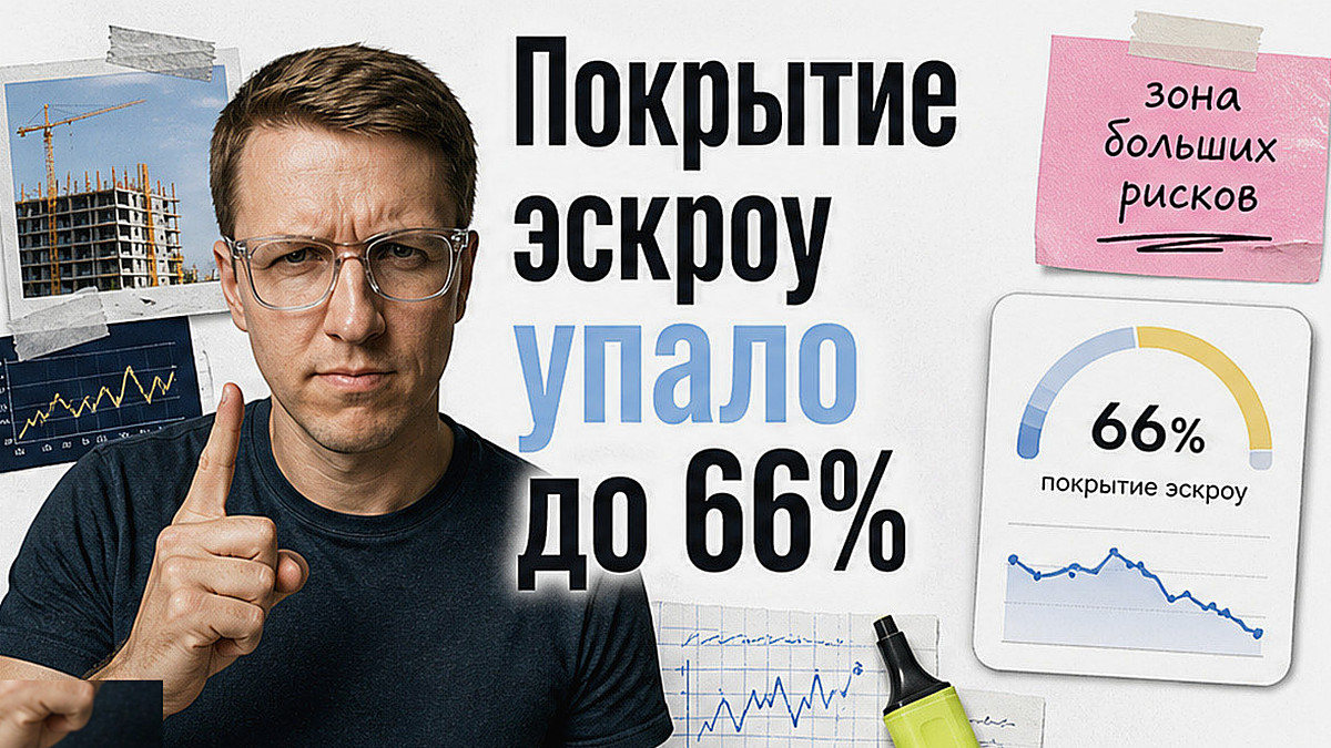 Покрытие эскроу по долгу застройщиков упало до 66%