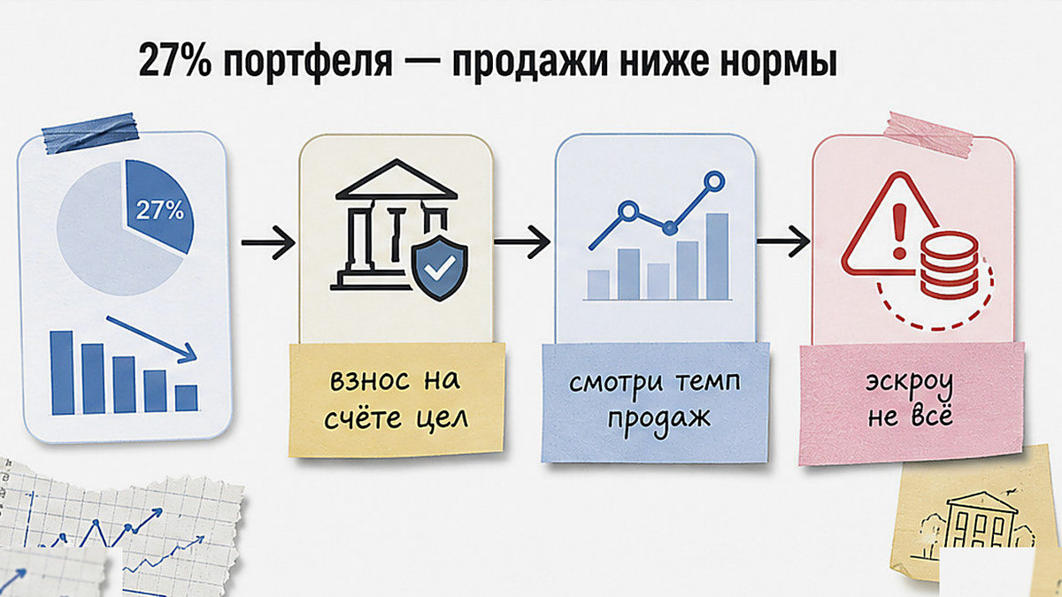Схема: 27% портфеля жилья с продажами ниже нормы — что смотреть покупателю