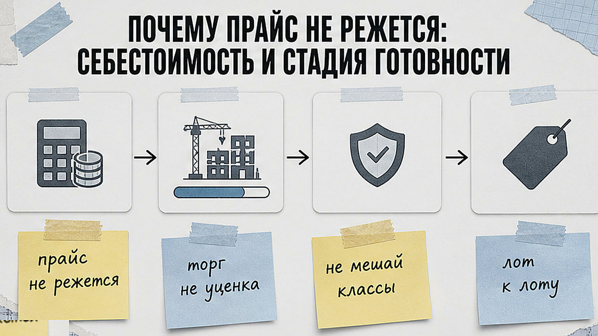 Схема: почему прайс не режется — себестоимость и готовность