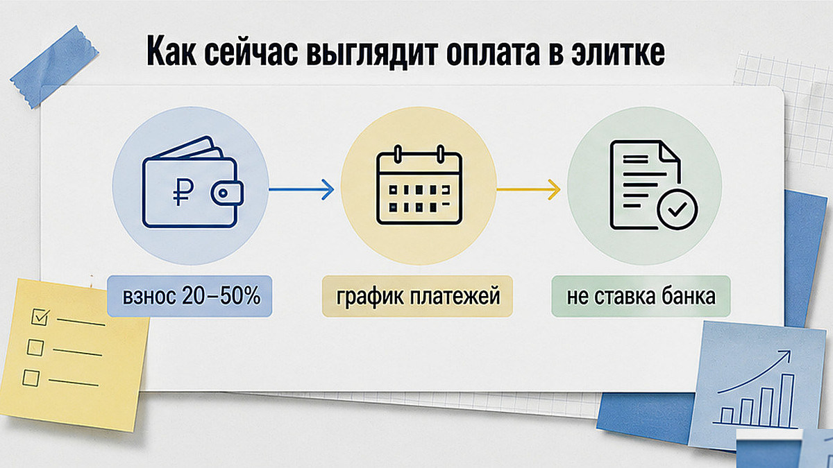 Схема оплаты элитной новостройки: взнос и график