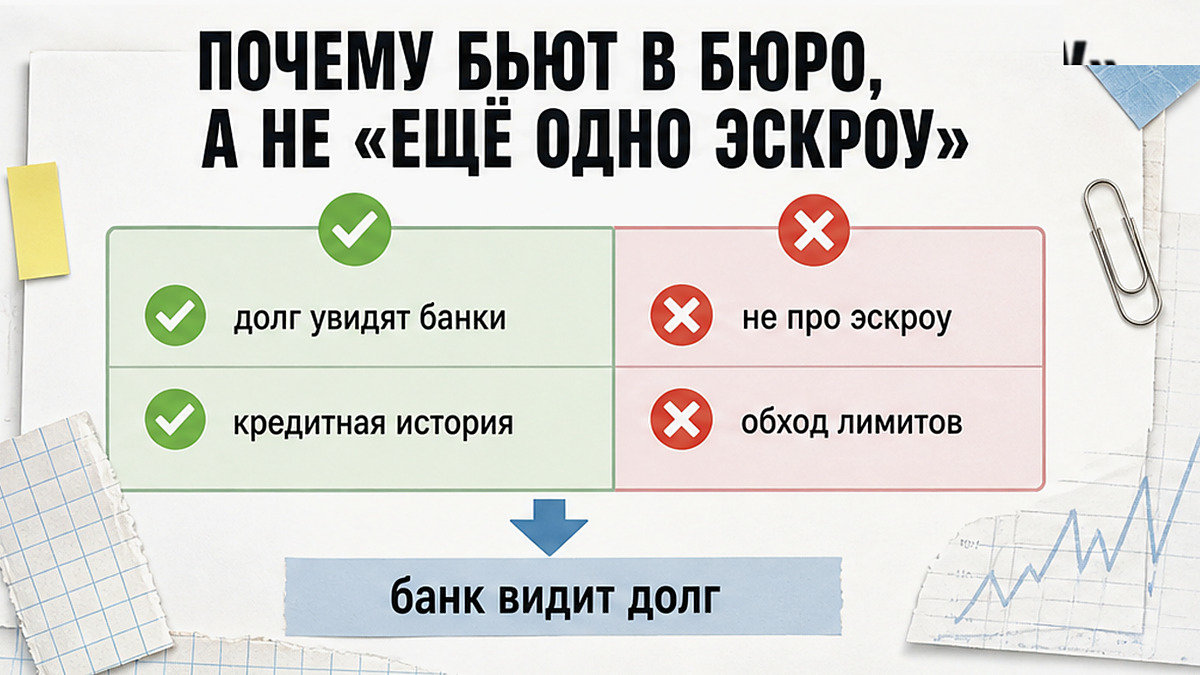 Сравнение: бюро кредитных историй против эскроу — зачем банкам виден долг по рассрочке