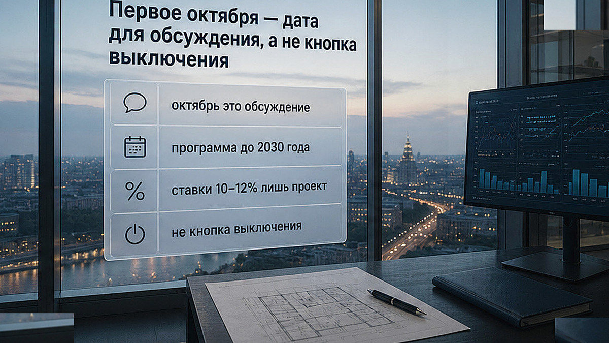 Схема: первое октября — срок обсуждения условий, не отключение программы