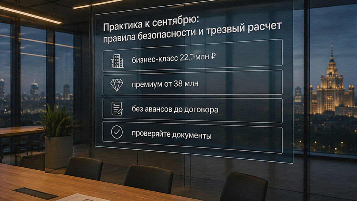 Чеклист к сентябрю: цены бизнес- и премиум-класса и проверка документов