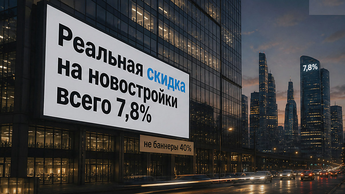 ЦИАН считает среднюю скидку на московские новостройки 7,8%
