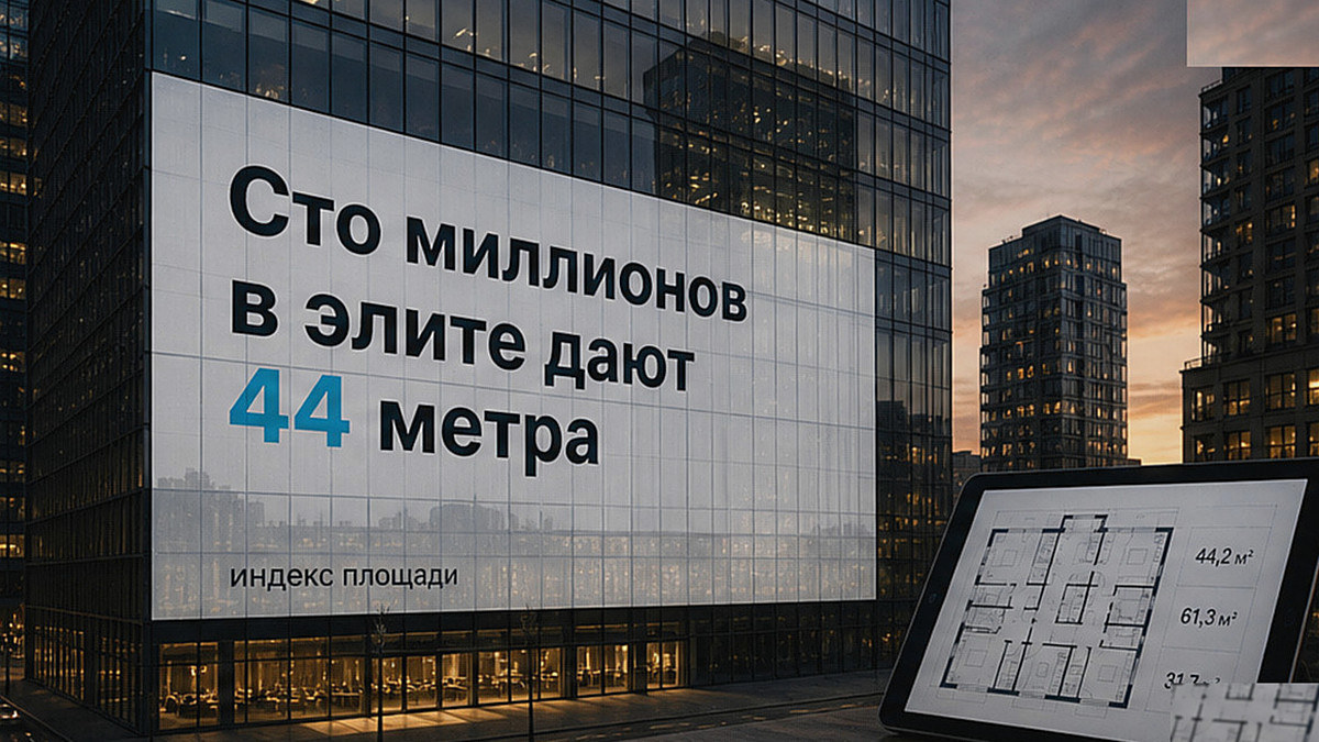 Сто миллионов на элитной новостройке Москвы дают 44 метра