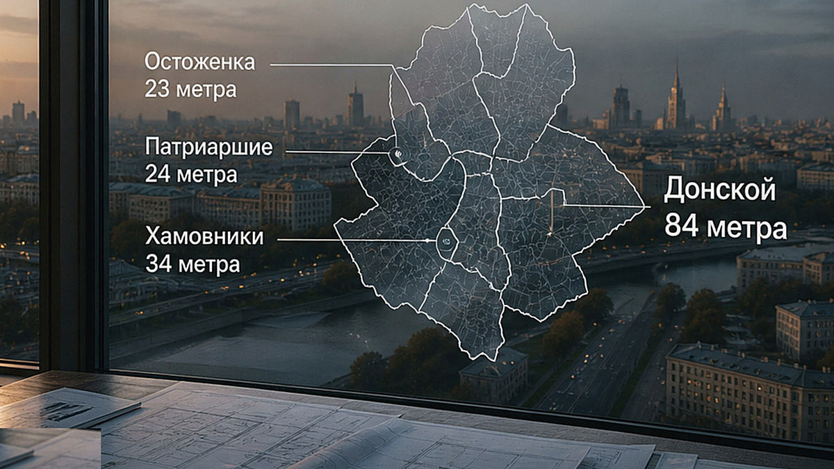 Сравнение метража за 100 миллионов: Остоженка, Патриаршие, Хамовники и Донской
