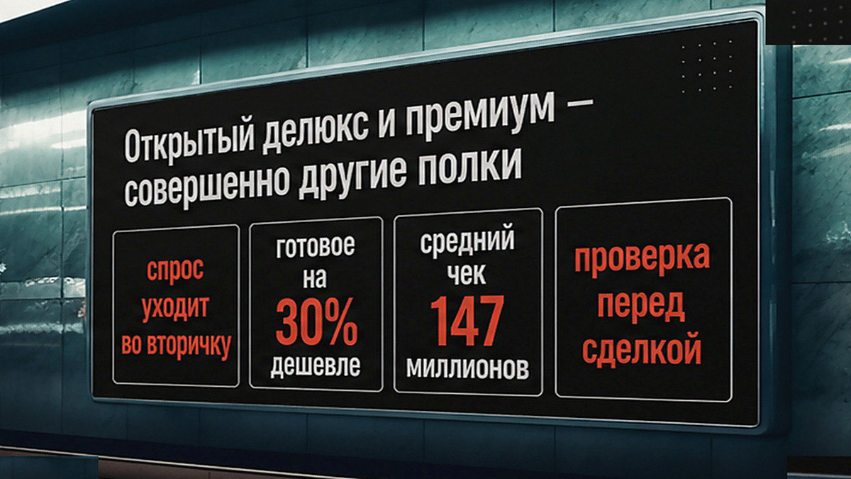 Сравнение: сопоставление первичного делюкса с готовой элитной вторичкой