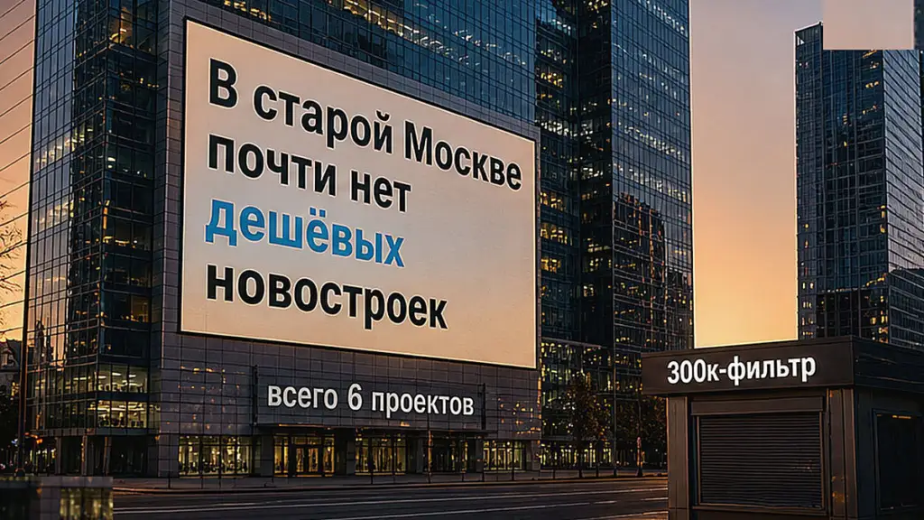 Старая Москва держит шесть новостроек с метром дешевле 300 тысяч