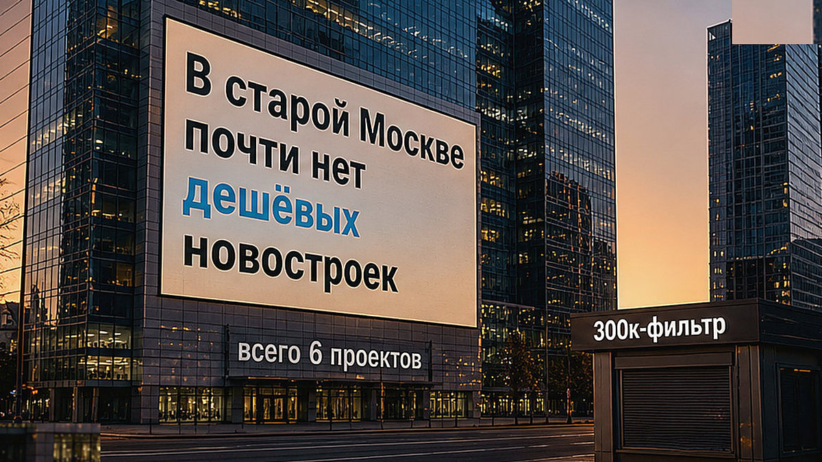 Старая Москва держит шесть новостроек с метром дешевле 300 тысяч