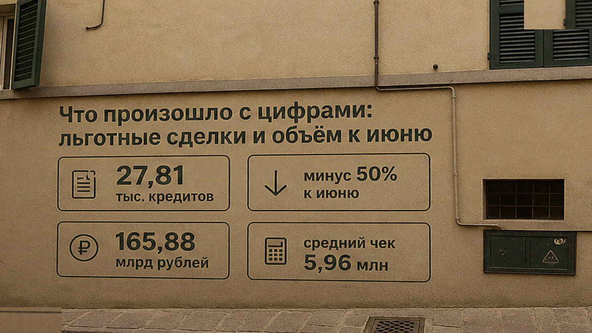 Инфографика: динамика сделок и объёма льготной ипотеки в июле