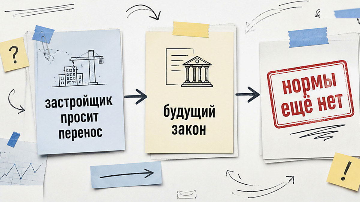 Схема: инициатива застройщика о переносе эскроу и отсутствие нормы