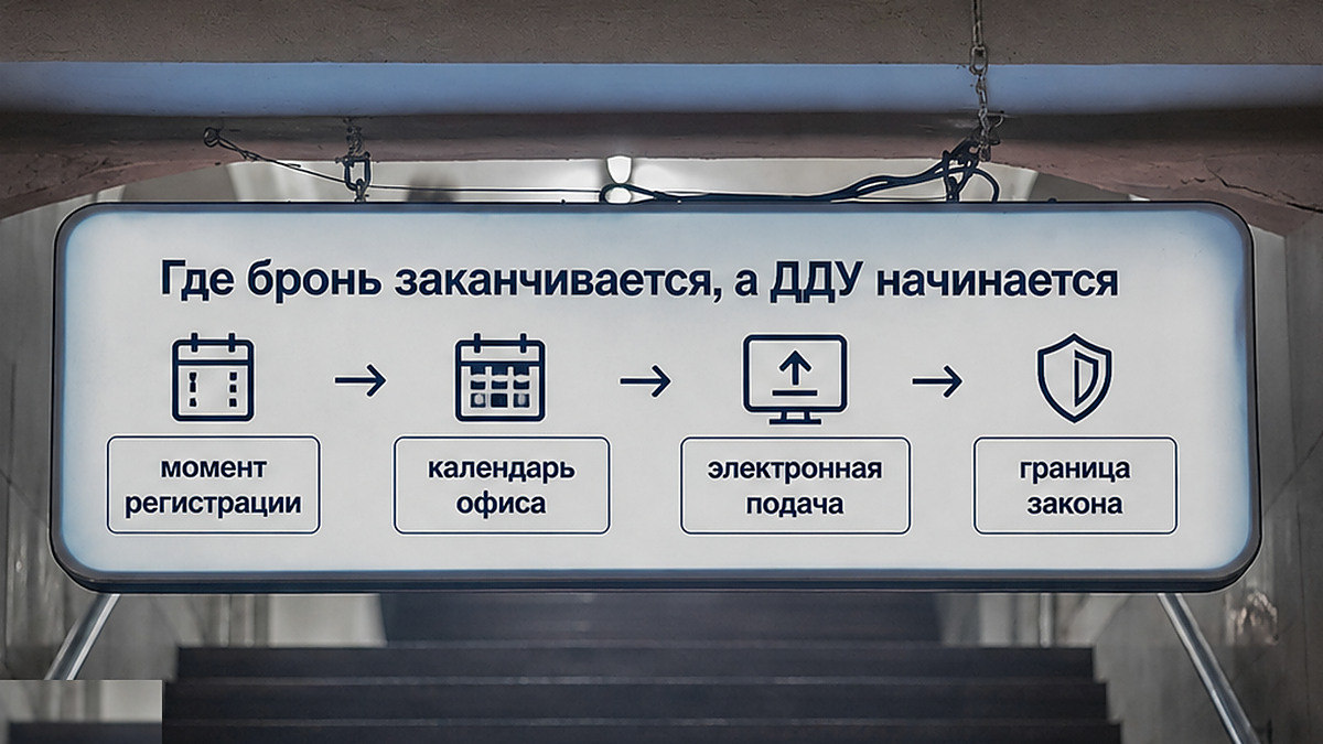 Схема: где заканчивается офисная бронь и начинается зарегистрированный ДДУ