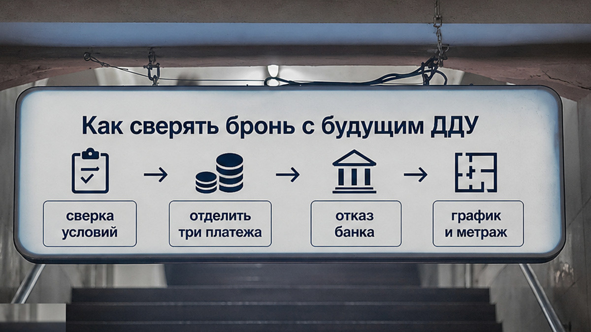 Схема: как сверить условия брони с проектом будущего ДДУ