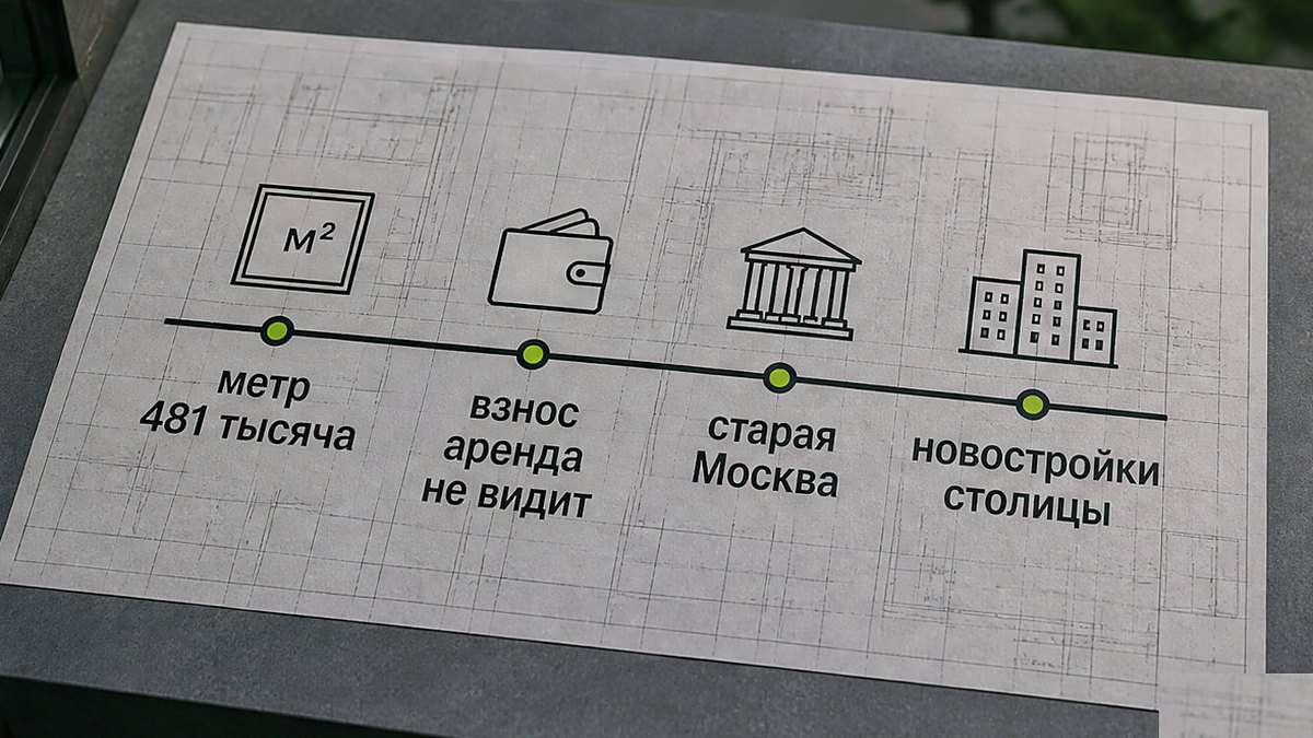 Цена метра в Москве и первый взнос, который аренда не учитывает в расчёте