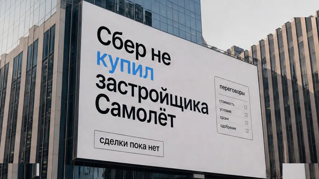 Дольщик Самолёта путает переговоры со Сбером с покупкой