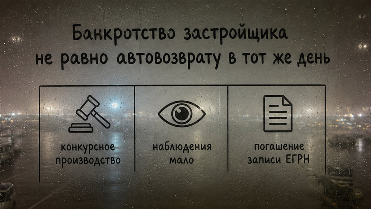 Таблица: банкротство застройщика и сроки возврата денег по эскроу