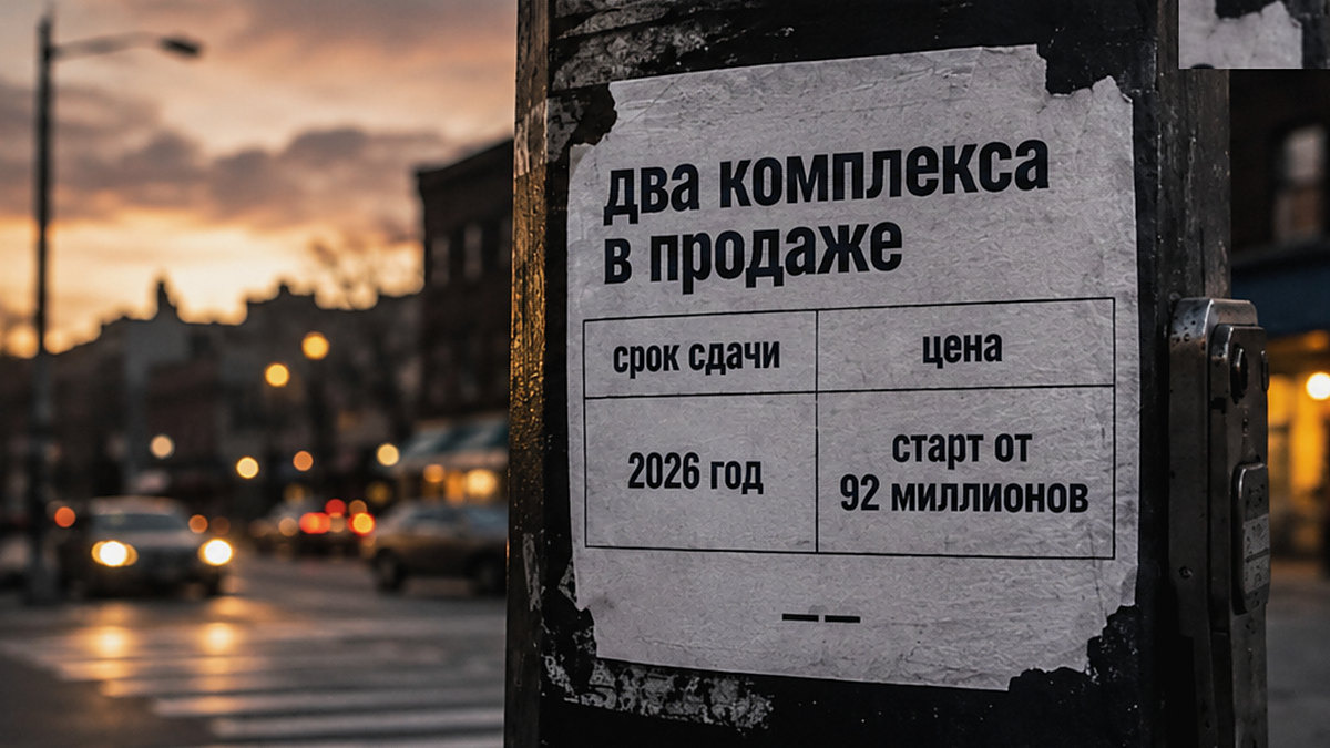 Сравнение двух комплексов на Тверской: цена от 92 млн, сдача в 2026