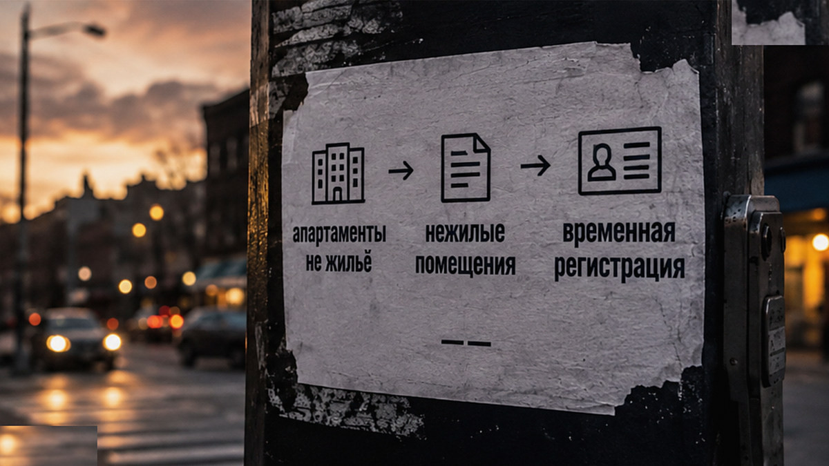 Схема отличий апартаментов от жилья: статус помещения и регистрация