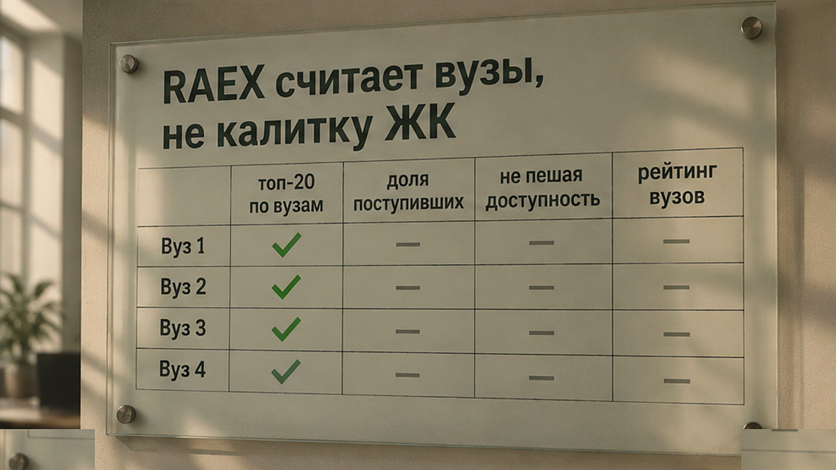 Сравнение: RAEX считает вузы, а не калитку жилого комплекса