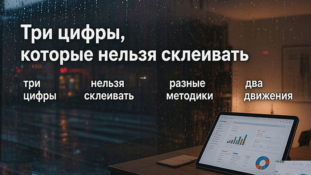 Сравнение трёх показателей площади квартир с разными методиками
