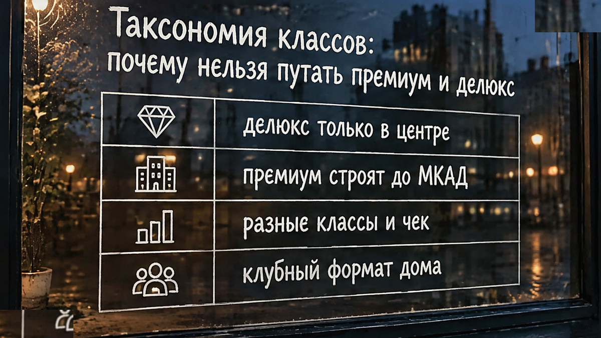 Таблица: чем отличаются премиум и делюкс и где строят клубные дома