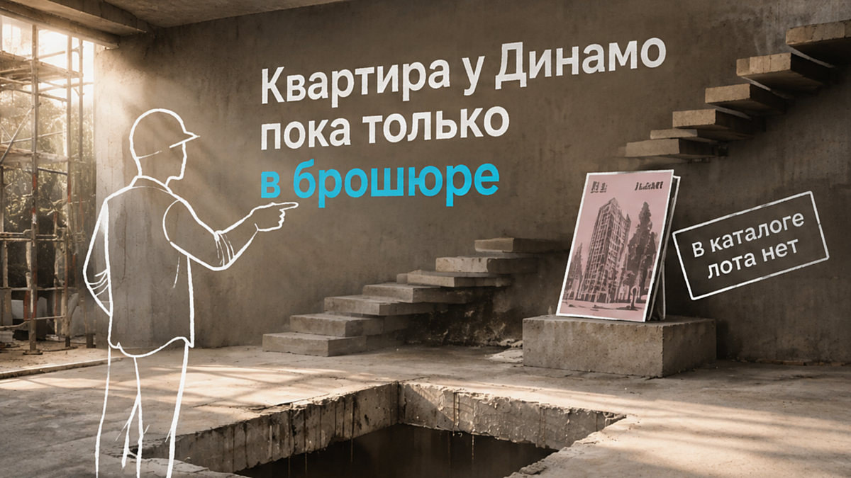 Квартира из брошюры у метро Динамо ещё не вышла в каталог новостроек