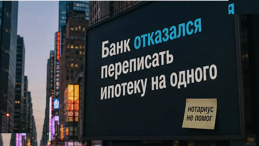 Банк не снимает созаёмщика с ипотеки после раздела у нотариуса