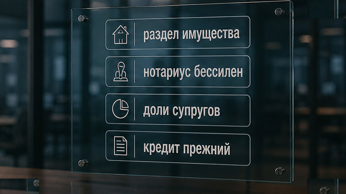 Инфографика: развод и нотариальное соглашение не меняют кредитный договор