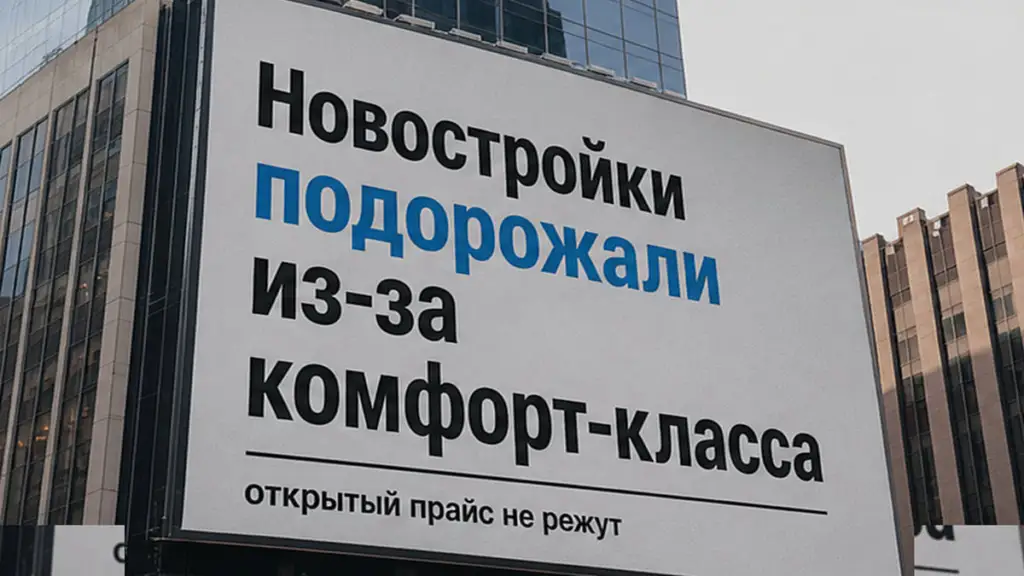 Метр первички в миллионниках вырос на 11,2% из-за комфорта+
