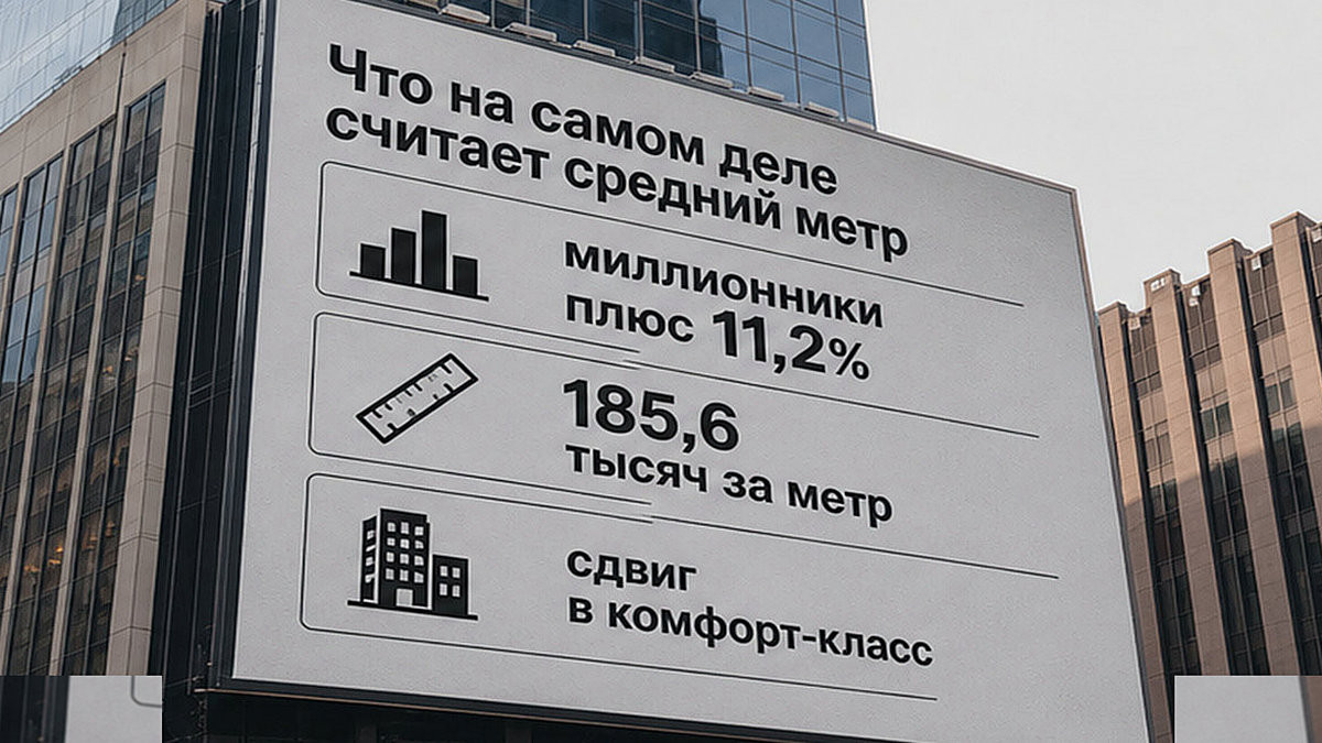 Схема структуры среднего метра новостроек и сдвига в комфорт-класс