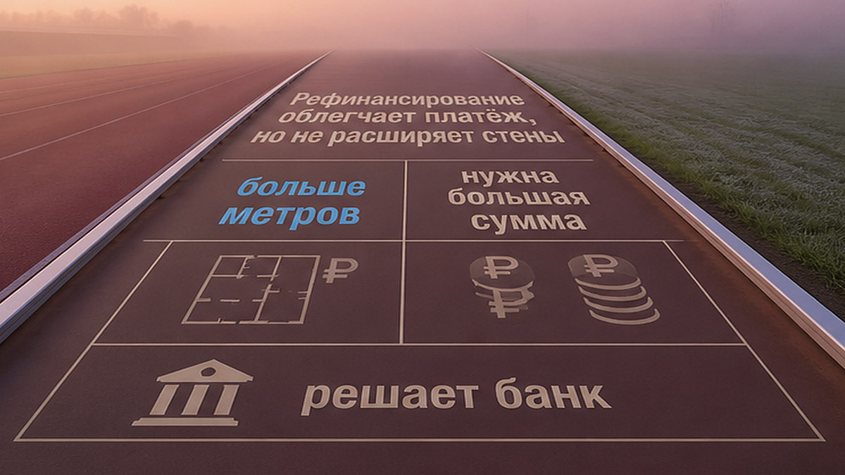 Сравнение рефинансирования и кредита на большую квартиру