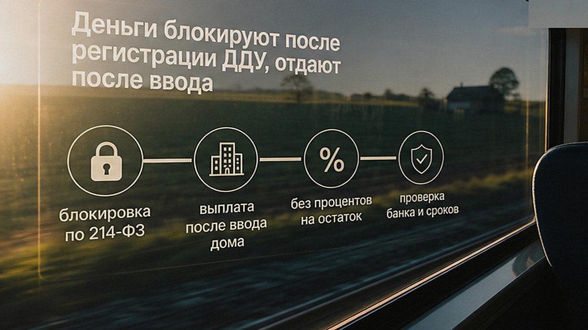 Инфографика этапов блокировки и перевода средств с эскроу-счетов по 214-ФЗ