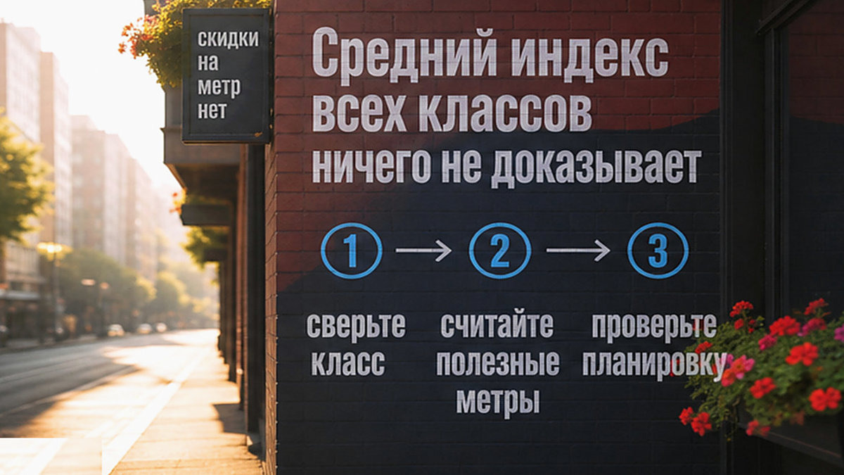 Схема проверки класса, полезной площади и планировки квартиры