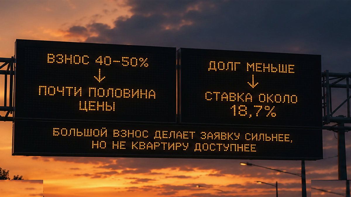 Как большой первый взнос влияет на долг и ставку по ипотеке