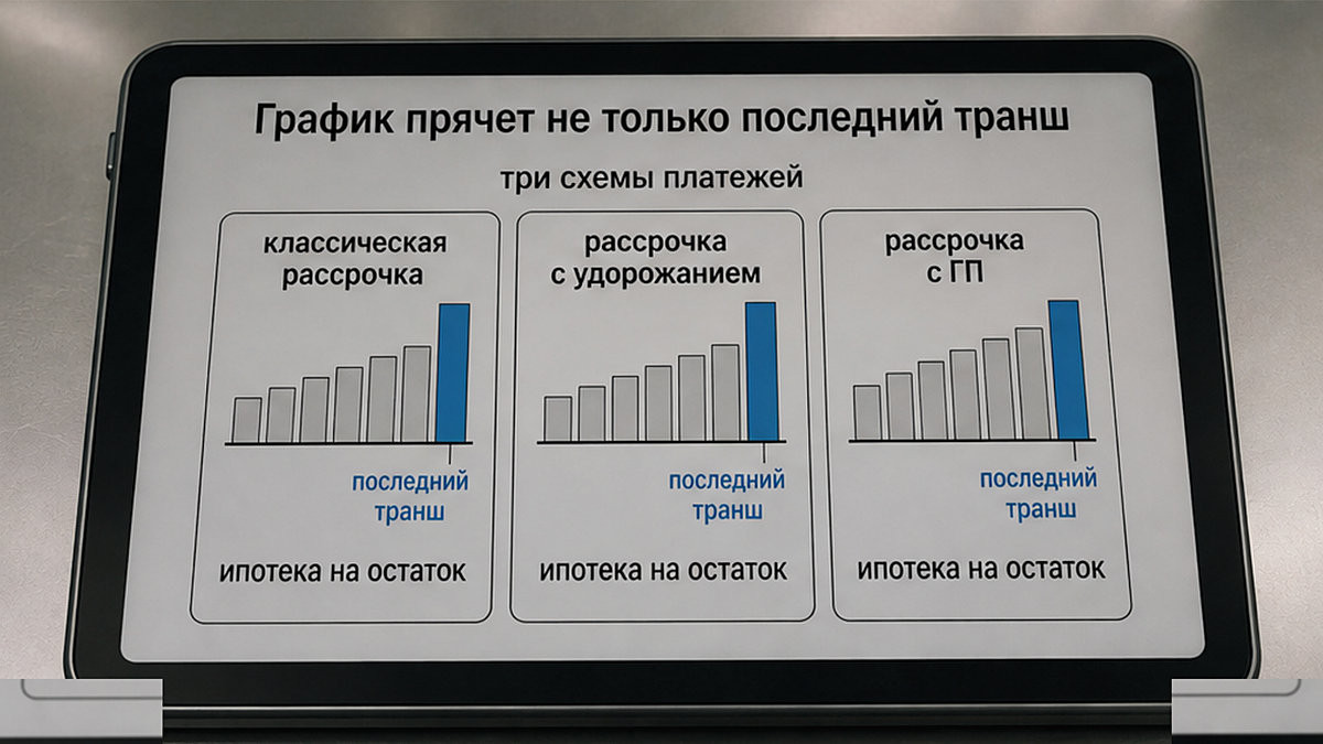 Три схемы рассрочки и скрытый финальный транш в графике платежей