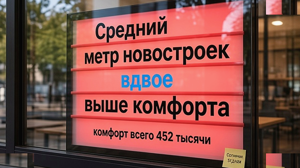 Средний метр новостройки Москвы не показывает цену комфорта