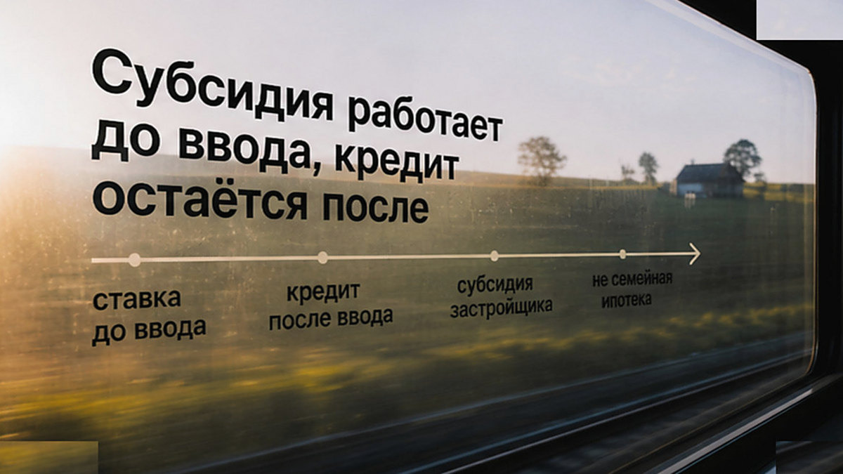 Схема субсидированной ставки до ввода и кредита после ввода