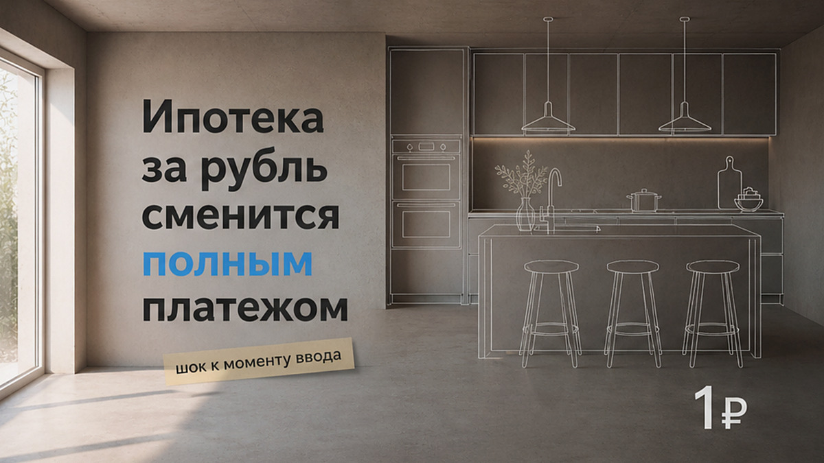 Траншевая ипотека за рубль откладывает полный платёж к вводу дома