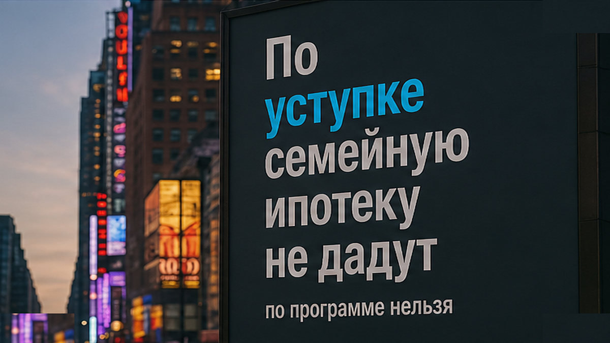 Семейная ипотека не допускает покупку по уступке ДДУ